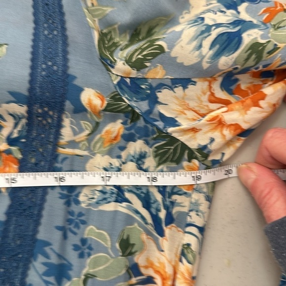 Anthropologie Tiny Giana Blue Floral Dress medium - Picture 13 of 13